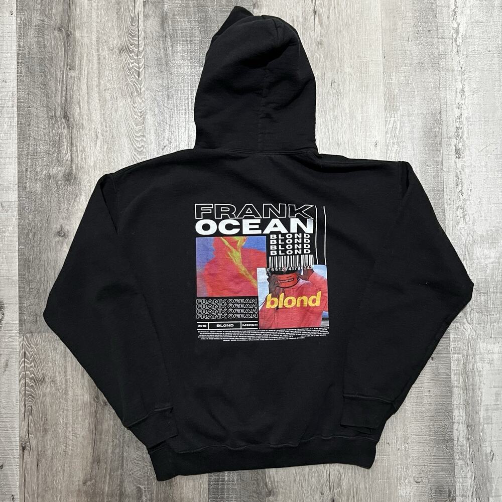 Frank Ocean Blond Hoodie Black Pullover Concert Merch Sweatshirt M